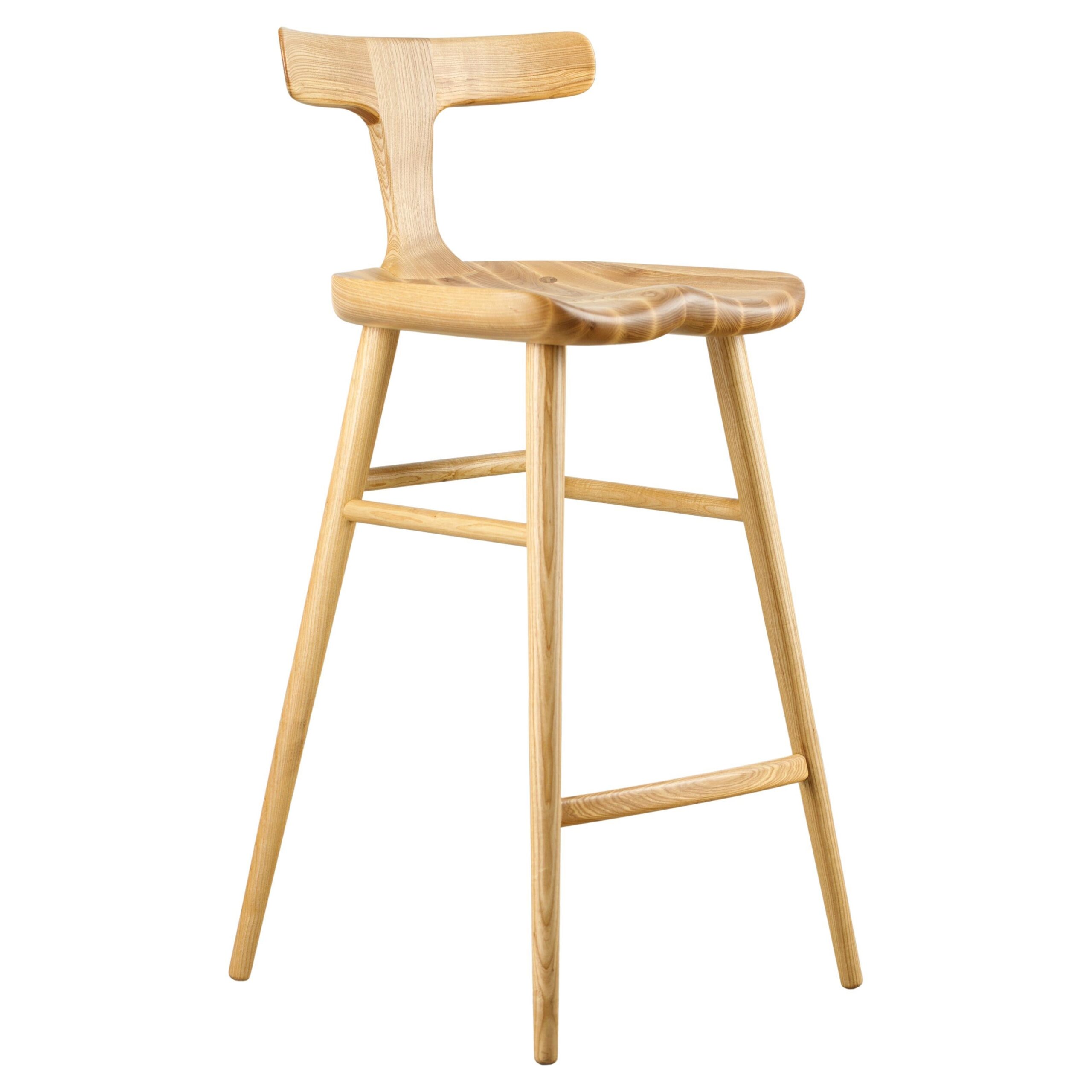 Scaun de bar Anvil Ash L cu spătar